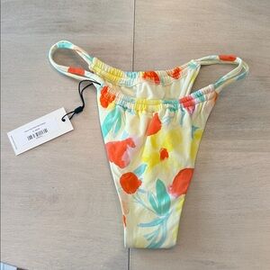 Floral Montce  Bottom with Strappy Sides